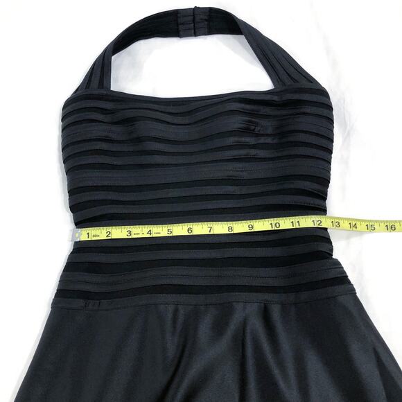 Tadashi Shoji Black Halterneck Long Gown Dress - Picture 7 of 11